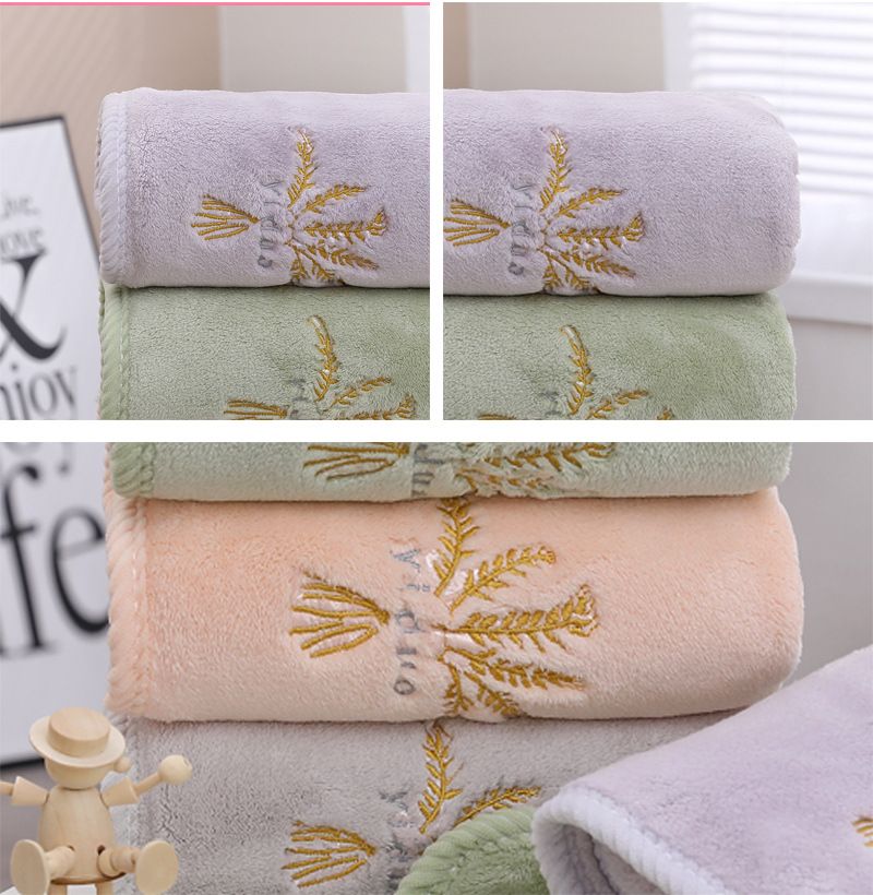Coral Fleece Bath Towel - Ultra Soft & Highly Absorbent (Gentle For Face & Hair Ideal For Adults & Kids Home & Travel Use)_voghion.com