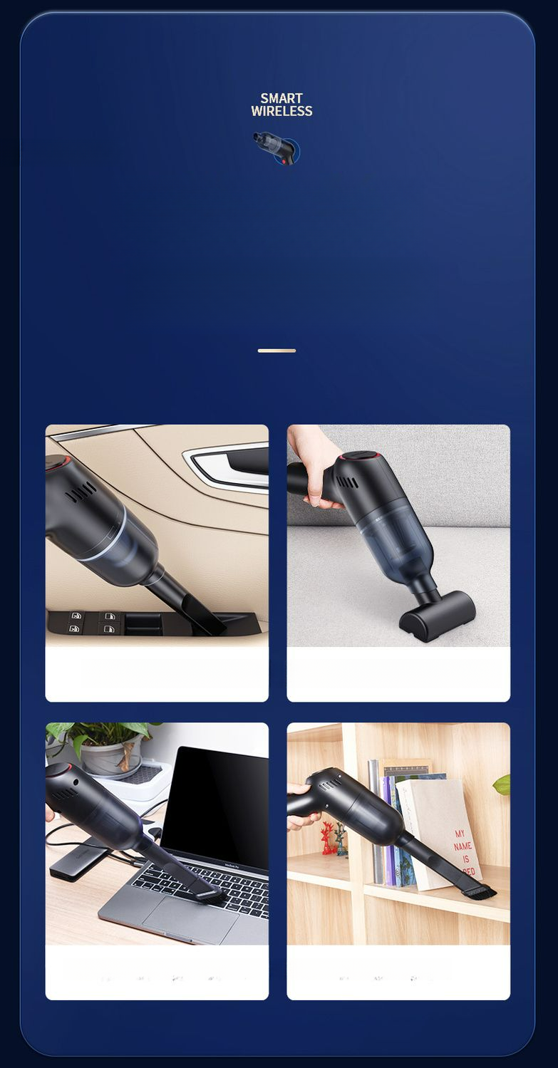 Aspirapolvere Laiben Wireless Charging, potente, mini, per interni auto, dedicato, per uso domestico, piccolo, portatile_voghion.com
