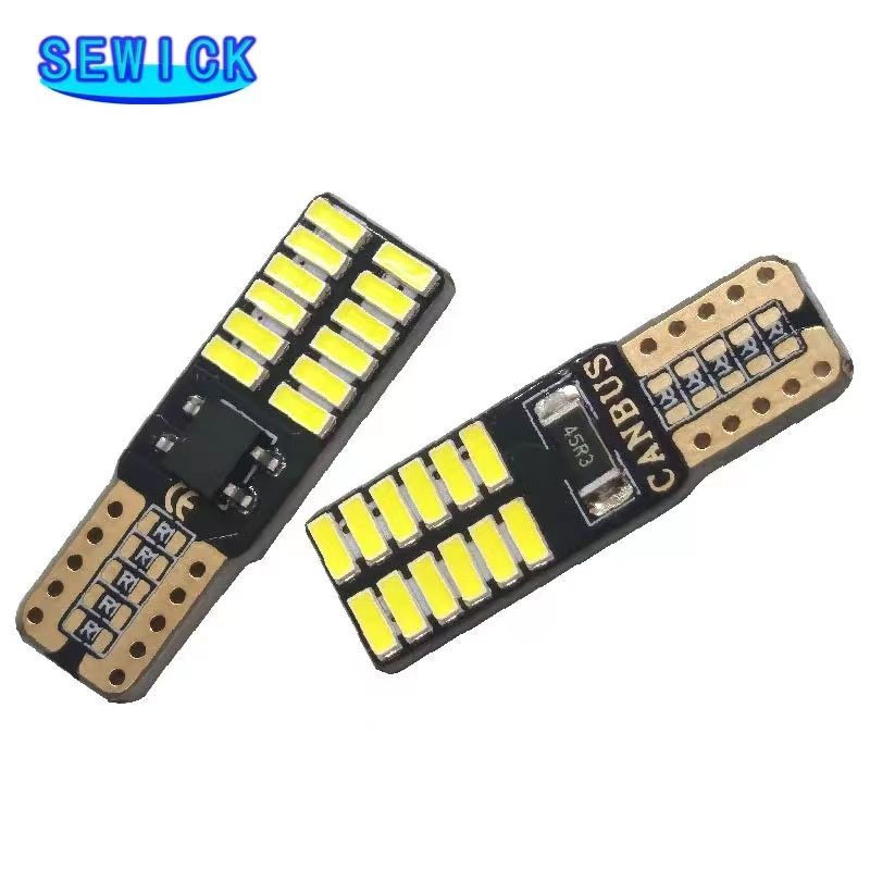 Rabatt 100 stücke Canbus T10 W5W 194 501 LED Innen Instrument Lichter Birne Für Auto Auto 24SMD Breite Lampen Weiß_voghion.com