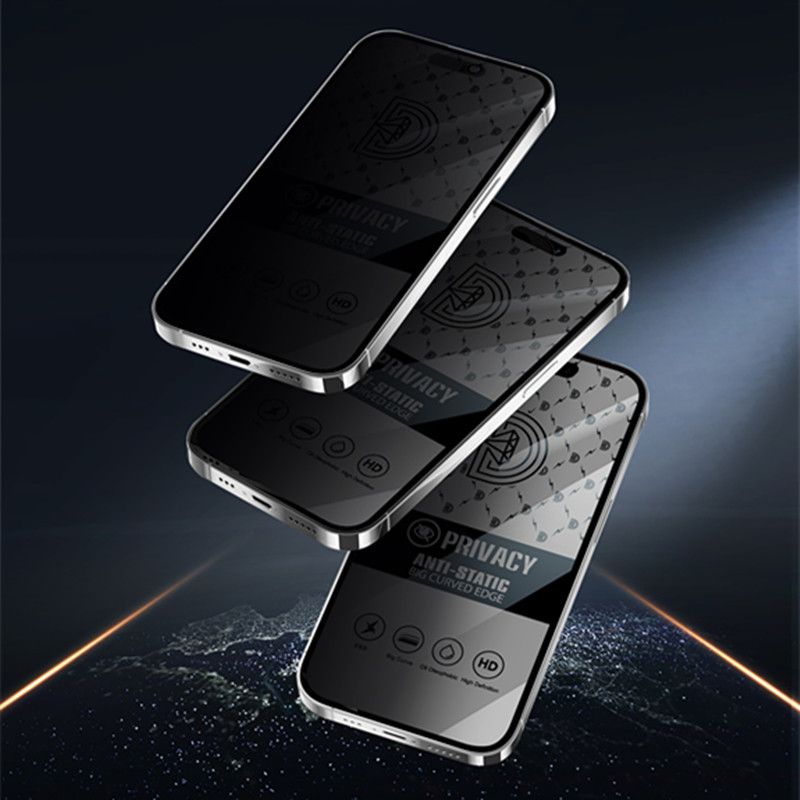 Anwendbare Handyfolie für Apple 13, 15ProMax, Vollbildglas, ESD, antistatisch, gehärtete Folie für iPhone 14, Anti-Sichtschutz_voghion.com