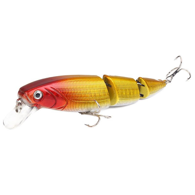8 Colors Colorful Three Section Lure Bait 11.5cm/15g Simulation Hard Bait Minnow Bait Outdoor Fishing Gear Products_voghion.com