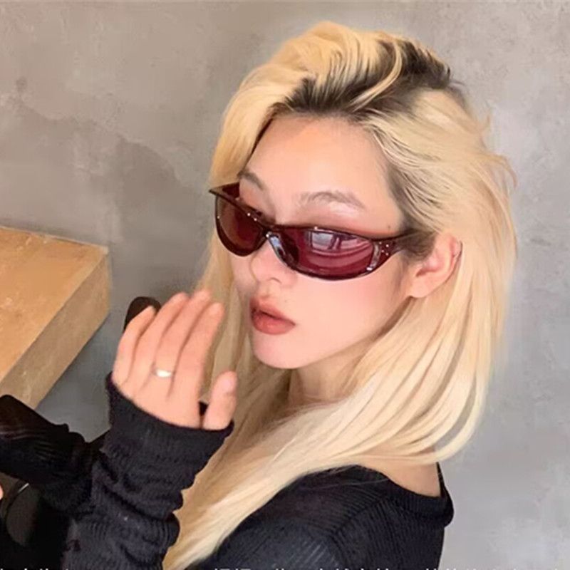 Futuristische rechteckige Stirnband-Sonnenbrille für Damen, konkav, vielseitige Fahrrad-Sonnenbrille_voghion.com