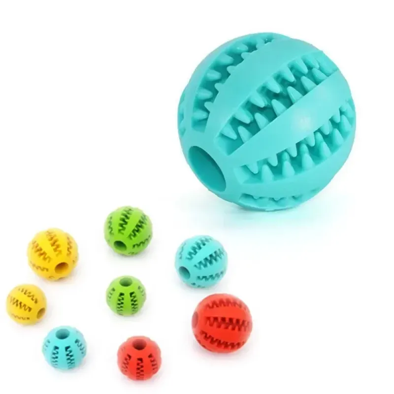 Hundespielzeug für Haustiere (7/6/5 cm) lindert Langeweile, Zähneknirschen, auslaufender Futterball, beißfest, verstecktes Futter, Wassermelonenball, kann durch Beißen nicht kaputt gehen_voghion.com