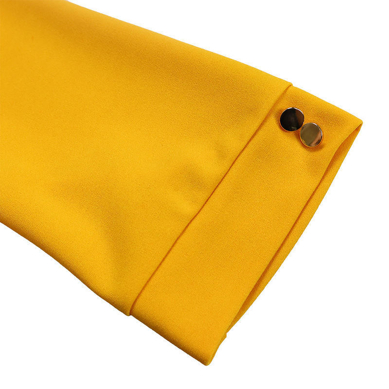 Robe de commerce extérieur plissée à boutons de couleur unie de style africain pour femmes automne et hiver_voghion.com