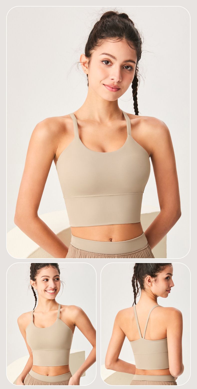 Neuer Sport-BH für Damen für einen schönen Rücken, Fitness-Lauf-Top mit Stoßdämpfung, BH, Yoga-Bekleidungsset_voghion.com