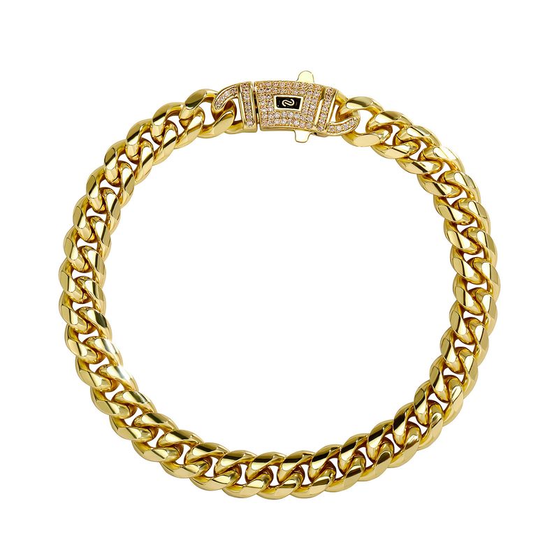 Sieraden voor heren en dames, roestvrijstalen Cubaanse schakelketting, titaniumstaal, hiphopstijl, dikke ketting, gegalvaniseerd, kleurvast, maten 7-11_voghion.com
