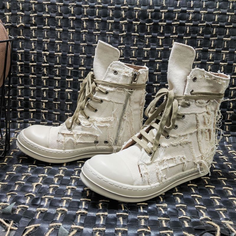 New Casual RO 3D Sole Milk Fragrance High-top Canvas Versatile Sneakers Unisex Breathable Vintage Beggar Shoes_voghion.com