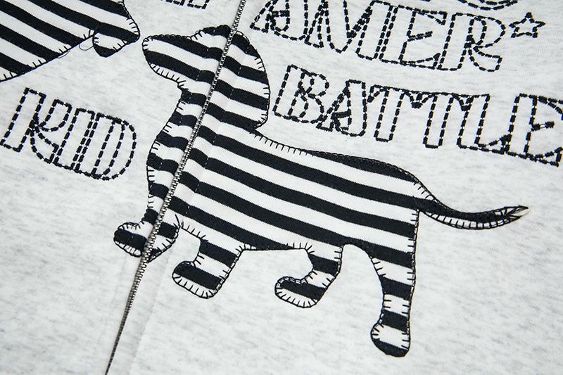 2025 Geborduurd gestreept puppy oor vestje voor dames vroege herfst losse tweedelig patchwork koppel_voghion.com