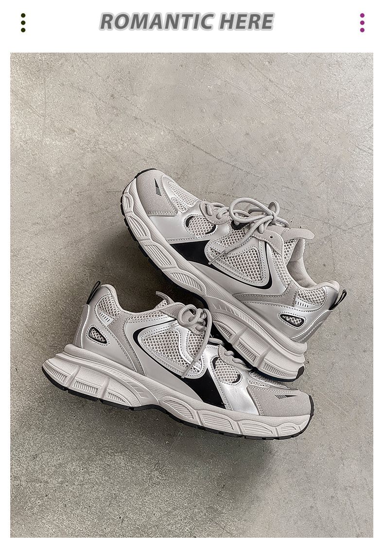 Men's Casual Sneakers Breathable Mesh Thick Sole Dad Shoes Lightweight Comfortable Walking Shoes_voghion.com