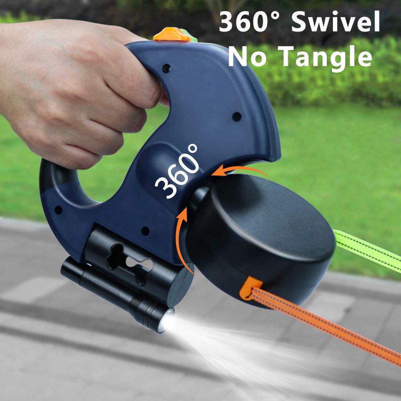 Automatic Double-Sided Dog Leash 3m With LED Flashlight, Waste Bag, Retractable Box, 360 Degrees, Double Traction Rope, By PawParty Store_voghion.com