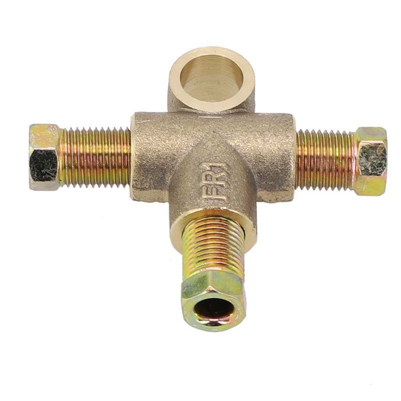 1set Motorcycle Unions 10mm 3/16" Pipe Way Brake T Piece Tee 3 Male Nuts Long Union Accessorie_voghion.com