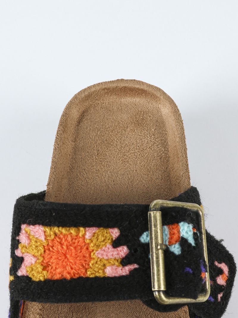 Large Size Slipper Women All Match Thick Bottom One Button Color Sunflower Casual Slippers_voghion.com