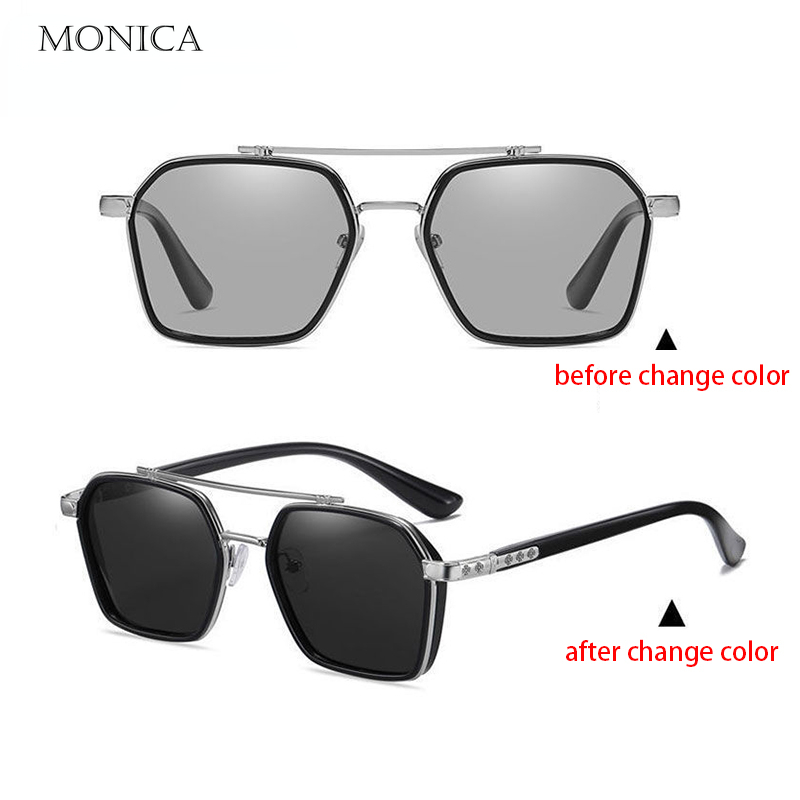 Intelligent Photochromic for Men Professional Day Night Driver Sunglasses UV400 Retro Design Glasses vintage_voghion.com