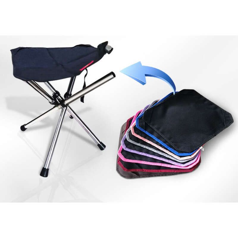 Edelstahl Teleskop Outdoor Klappstuhl Tragbarer Angelhocker Camping Mazar_voghion.com
