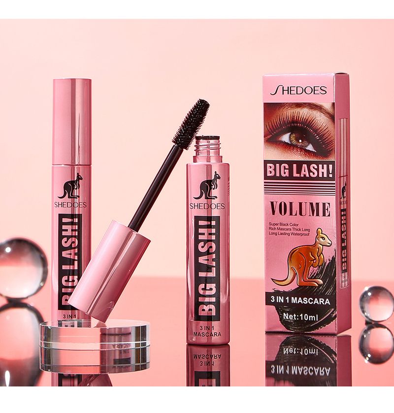 SHEDOES Kangaroo Mascara, wasserfest, verdickend, verlängernd, kräuselnd, langanhaltend, große Augen, 4D-Mascara_voghion.com