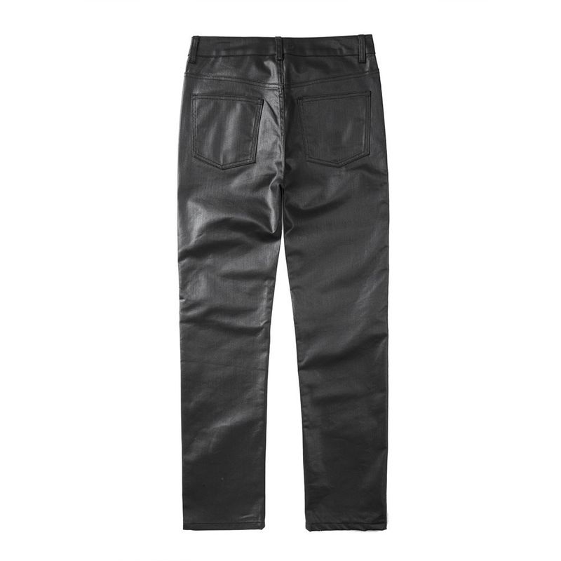 Vibe Style Herrenhose mit Reißverschlusstasche, gewachst, lässig, trendig, schmal geschnitten, gerade, figurbetont_voghion.com