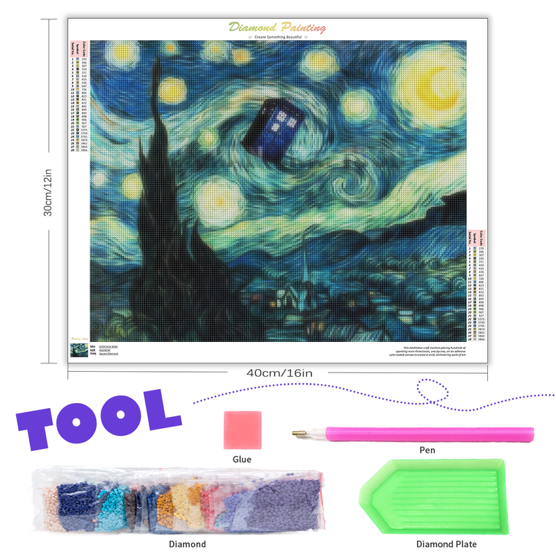 PhotoCustom Full Square Diamond Painting Starry Sky Scenery 5d Diy Round Diamond Embroidery Art Kits Handmade Artwork_voghion.com