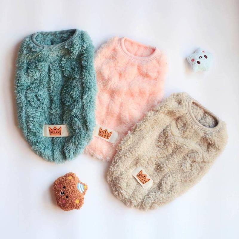 Weiche Fleece-Hundekleidung für kleine Hunde und Katzen, Pullover, Herbst und Winter, warme Welpenweste, Bekleidung, französische Bulldogge, Yorkshire, Haustierkostüm_voghion.com