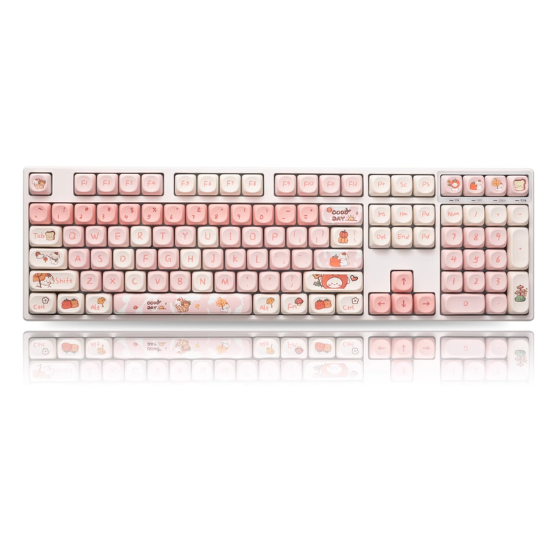 Testreszabott Walking Cat Yg108 Key vezetékes Nical billentyűzet három üzemmódú vezeték nélküli Bluetooth aranyos lány Moa Mahjong hang_voghion.com