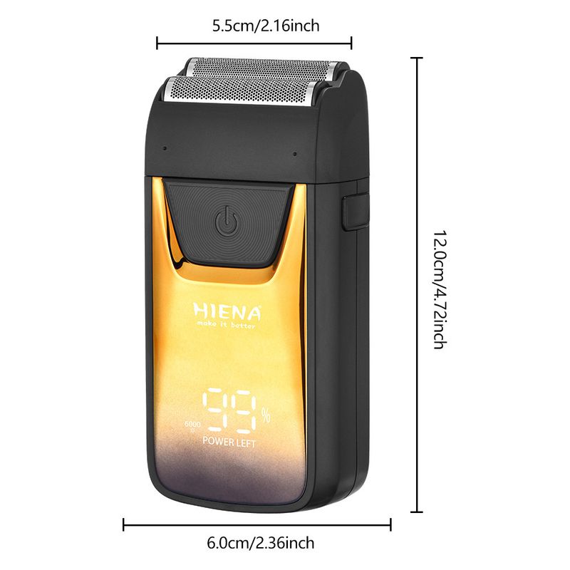 HINENA professionel elektrisk frem- og tilbagegående barbermaskine med tre blade mesh multifunktionel LED LCD-skærm_voghion.com