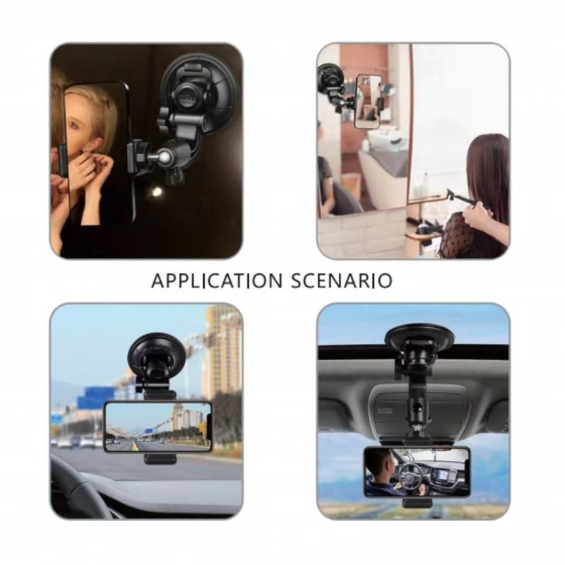 Automobilyje montuojamas fotografavimo mobiliojo telefono navigacijos laikiklis, siurbtukas, fiksuotas laikiklis automobilyje, skirtas asmenukių tiesioginiam vaizdo įrašymo asmenukėms_voghion.com