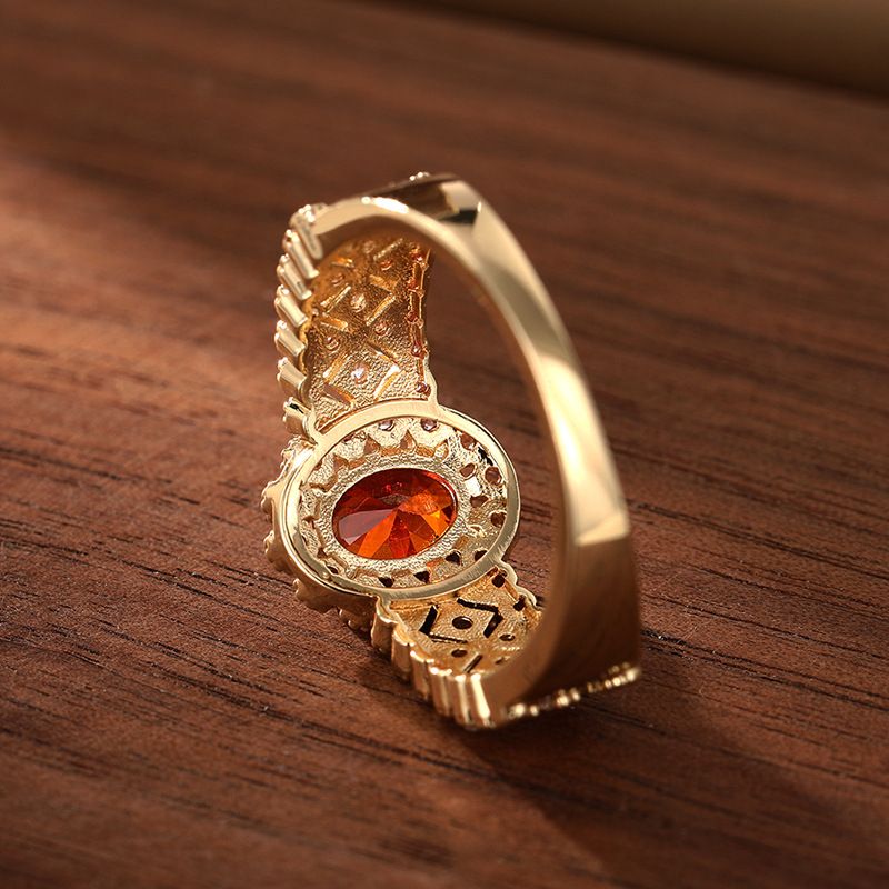 Cao Shi European Han Light Luxury Personalized Women's Inlaid Zircon Fashion Single Ring Art Exotic Jewelry_voghion.com