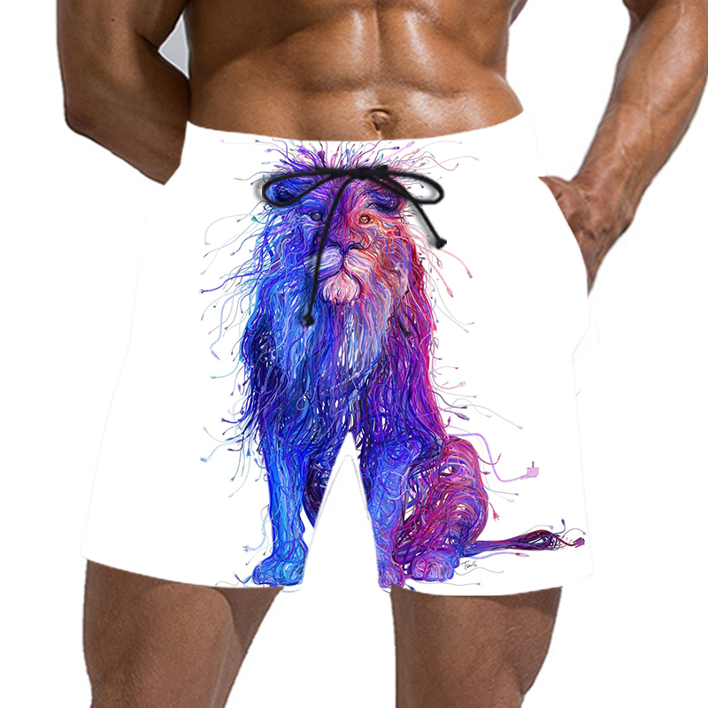 Été drôle impression 3D Shorts de plage mode Fitness décontracté séchage rapide Bermuda Shorts de course Surf maillots de bain maillots de bain_voghion.com