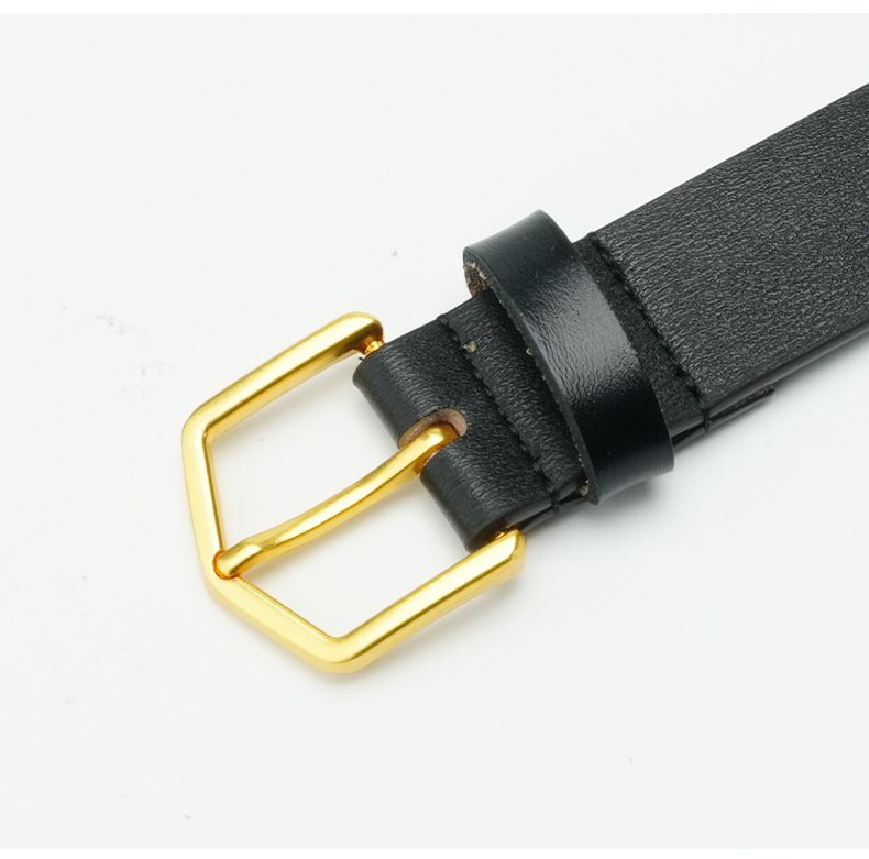 Cinturón de cuero nuevo sin capa intermedia, de uso doble, minimalista, moderno y versátil._voghion.com