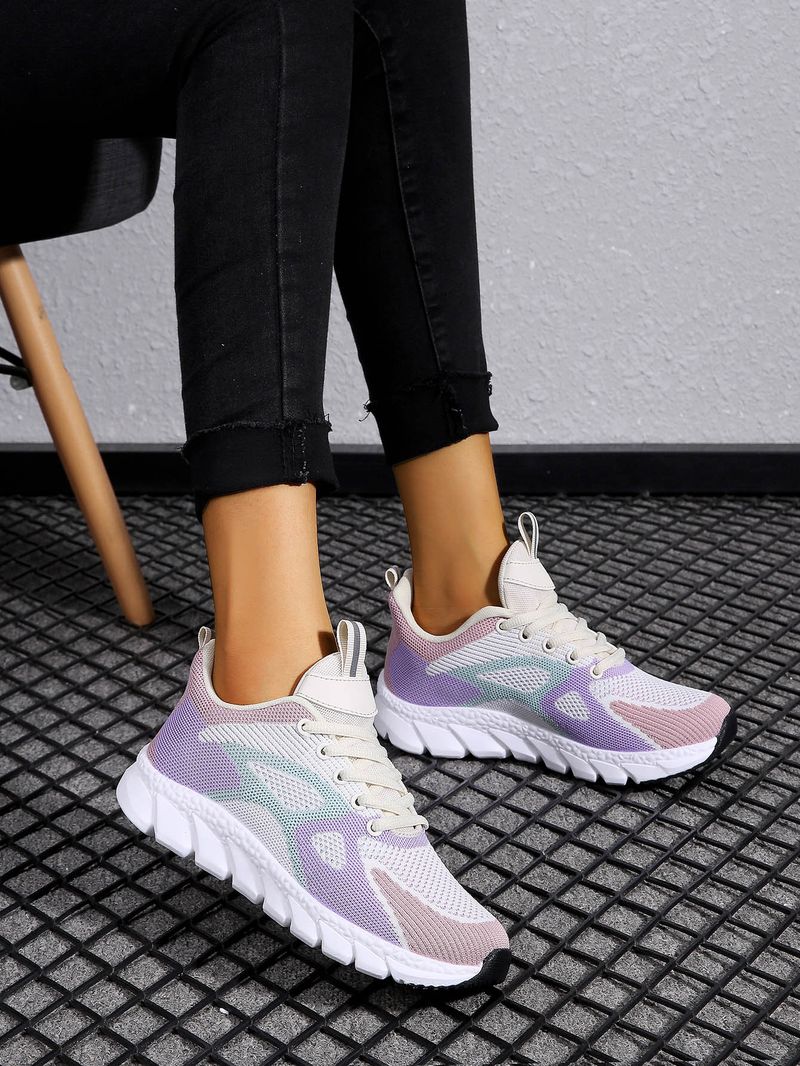 Spring and Autumn New Breathable Running Shoes for Female Students, Casual Comfortable Sports Shoes, _voghion.com