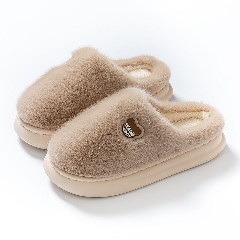 New Sticker Cat Cotton Women, Autumn And Winter Indoor Home Non-Slip Household Couple Outdoor Knitted Slippers For Men_voghion.com