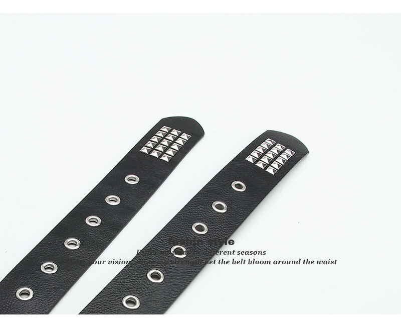 Men's Belts versatile cross-border retro square bead pyramid women's belt European and American punk jeans decorative belt for men_voghion.com