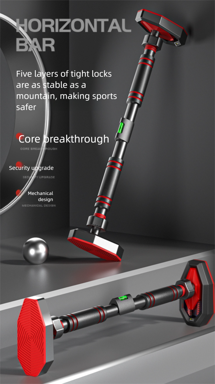 with Sliding Block For Indoor Home Fitness Equipment, Children's Exercise, No-Drill Doorway Pull-Up Bar_voghion.com
