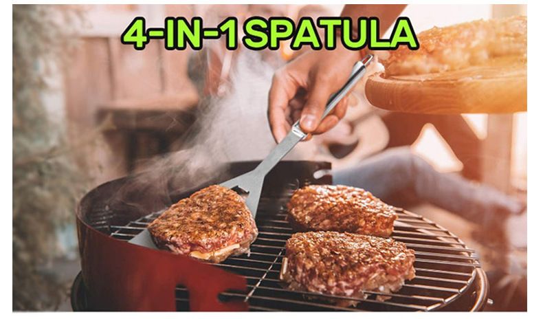 Grill-Tool-Set - 15-deeleg Camping-Kachgeschir aus Edelstol fir Picknick am Fräien & am Gaart, hëtzebeständeg Grill-Accessoiren-Kit_voghion.com