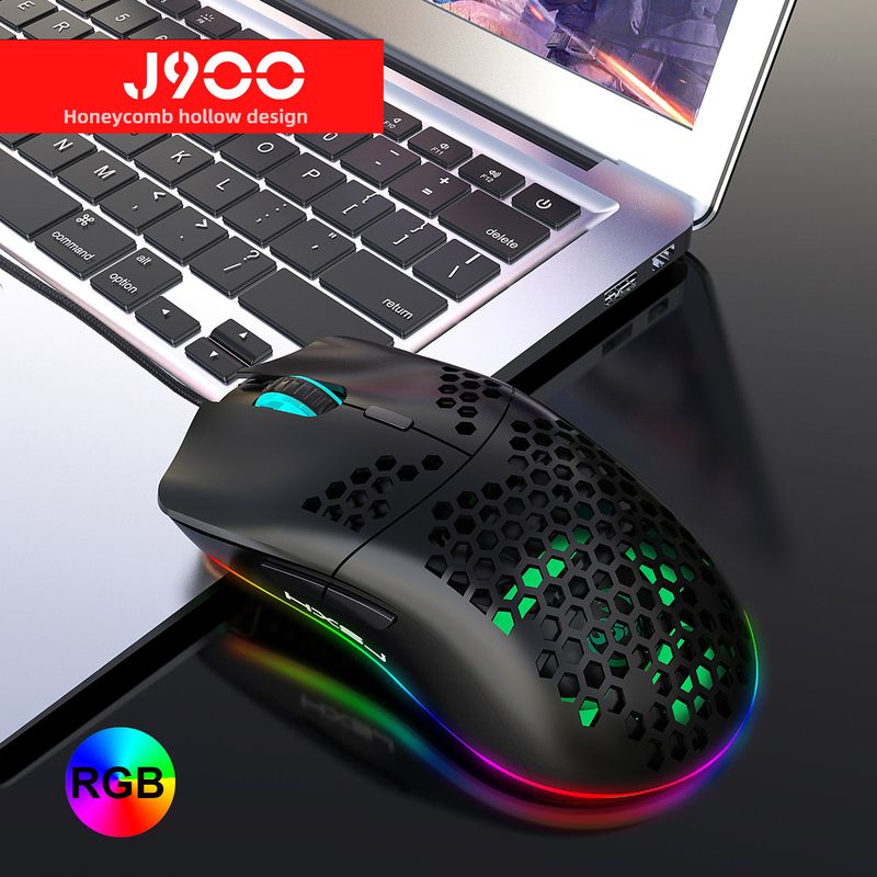 New lightweight hole game mouse, hollowed out esports computer, wired luminous mouse suitable for laptops and desktops_voghion.com