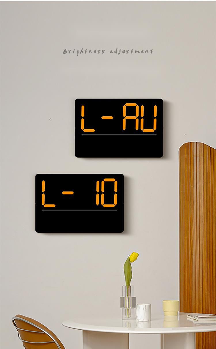 New Living Room Wall Simple Modern LED Digital Bluetooth Automatic Time Setting Electronic Clock 6667_voghion.com