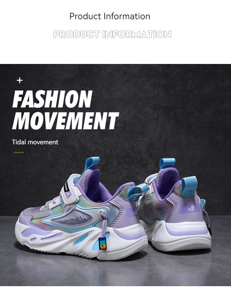 Mädchenschuhe Frühling und Herbst Neue Mesh-Sommer-Kindersportschuhe Obermaterial aus Leder, lässige Laufschuhe für große Jungen_voghion.com