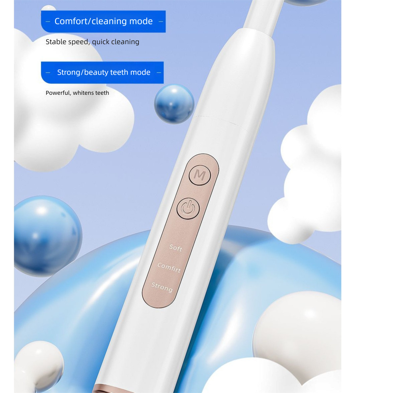 Spazzolino elettrico per bambini e adulti, adatto per lucidare e digrignare i denti, rimuove i denti gialli e la placca._voghion.com