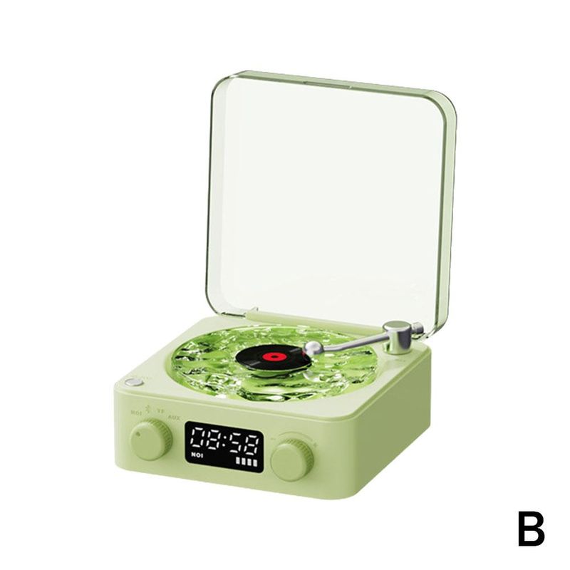 Wave vinyl record player Wireless Retro Sleep Aid Speakers Music Center White Noise W Bluetooth Light Sound Speaker_voghion.com