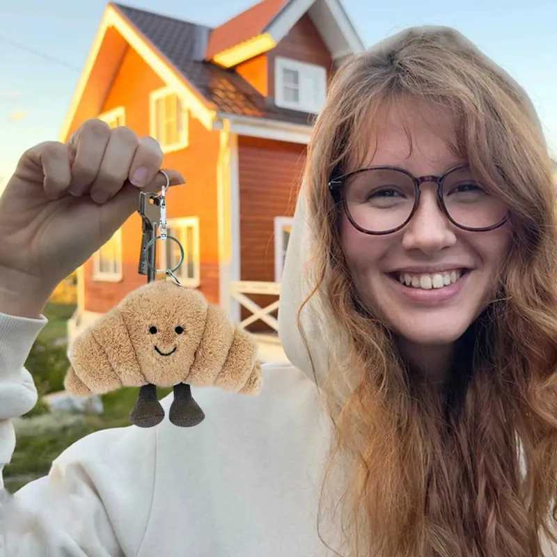 2 Jelly Cat Kawaii Plüschtiere, Cartoon-Puppen, Kindergeschenke, lustige Schlüsselanhänger zum Befestigen an Handys oder Taschen_voghion.com