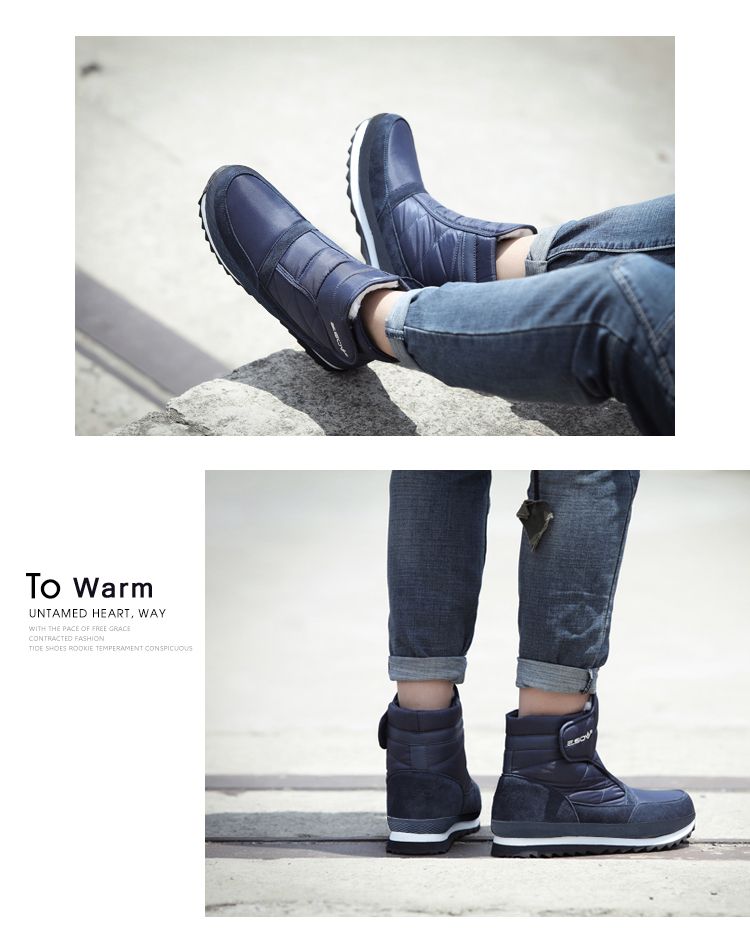 Herenschoenen Winter Warm Slee Bodem Lage Enkellaarzen_voghion.com