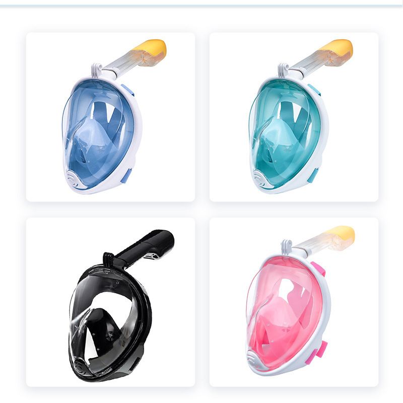 Maschera da snorkeling monotubo completamente asciutta per bambini, specchio da immersione con cornice grande_voghion.com