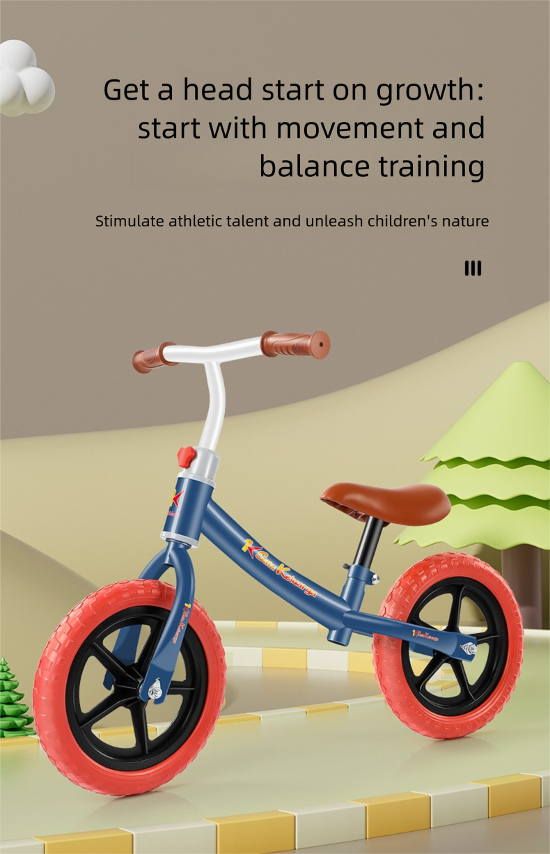 Bicicletta per bambini senza pedali per bambini da 1 a 6 anni, per imparare a camminare_voghion.com
