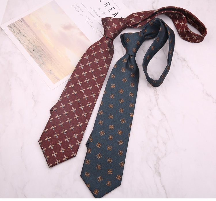 Tie Men's Formal Business Handmade 8CM Red Navy Trendy New Pattern Suit Store Accessories Wedding Groom Photography_voghion.com