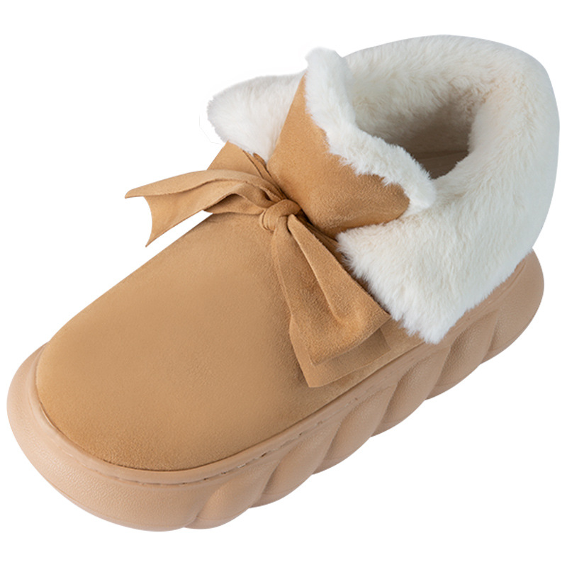 Unschlagbare Qualität Dickbesohlte Hausschuhe Damen, Herbst und Winter Neue Plüsch-Baumwollschuhe für Zuhause, Schneestiefel für Herren_voghion.com