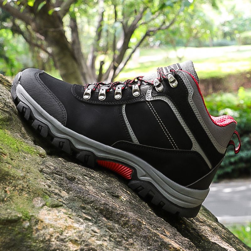 High-top Boots Men Shoes Comfortable Casual Warm Outdoor Hiking Shoes Men Soft Breathable Durable Ankle Boots Men_voghion.com