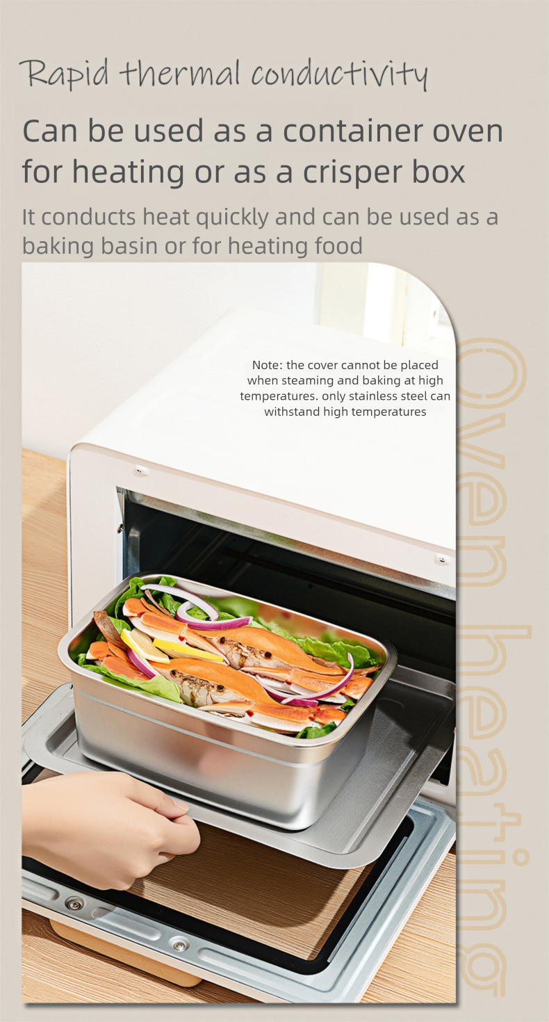 Contenitore per il pranzo portatile da esterno, sigillato, in acciaio inossidabile per alimenti 316, con coperchio, per conservare la freschezza e conservare il congelamento._voghion.com