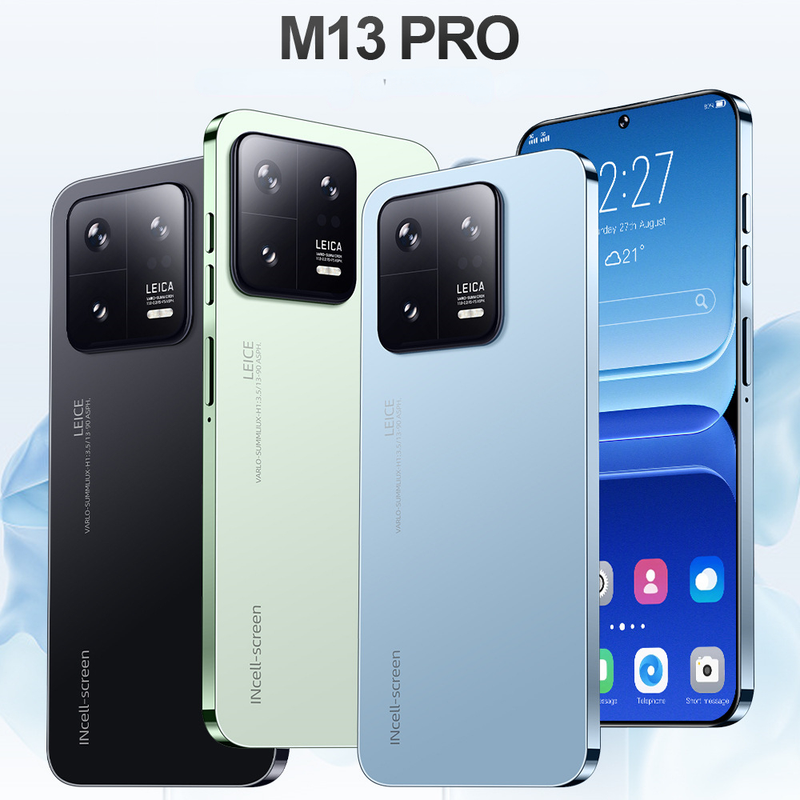 Ny M13 PRO Mobiltelefon 6,8 tum 2GB +16GB Ge 128GB Minneskort 540*960 Pixel Fingerprint Lås upp två SIM-kort och ett TF-kort Mobiltelefon_voghion.com