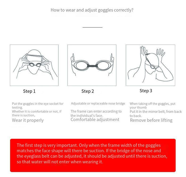 Gafas de natación unisex para adultos con montura grande, galvanizadas, impermeables y antivaho_voghion.com
