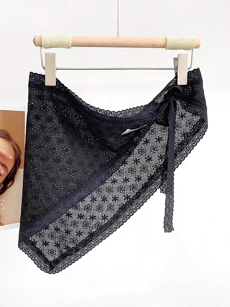 Ballet Style Lace Triangle Waistband Accessories Female Spring And Summer New Stacked Bustier Short Tied Tie Fart_voghion.com