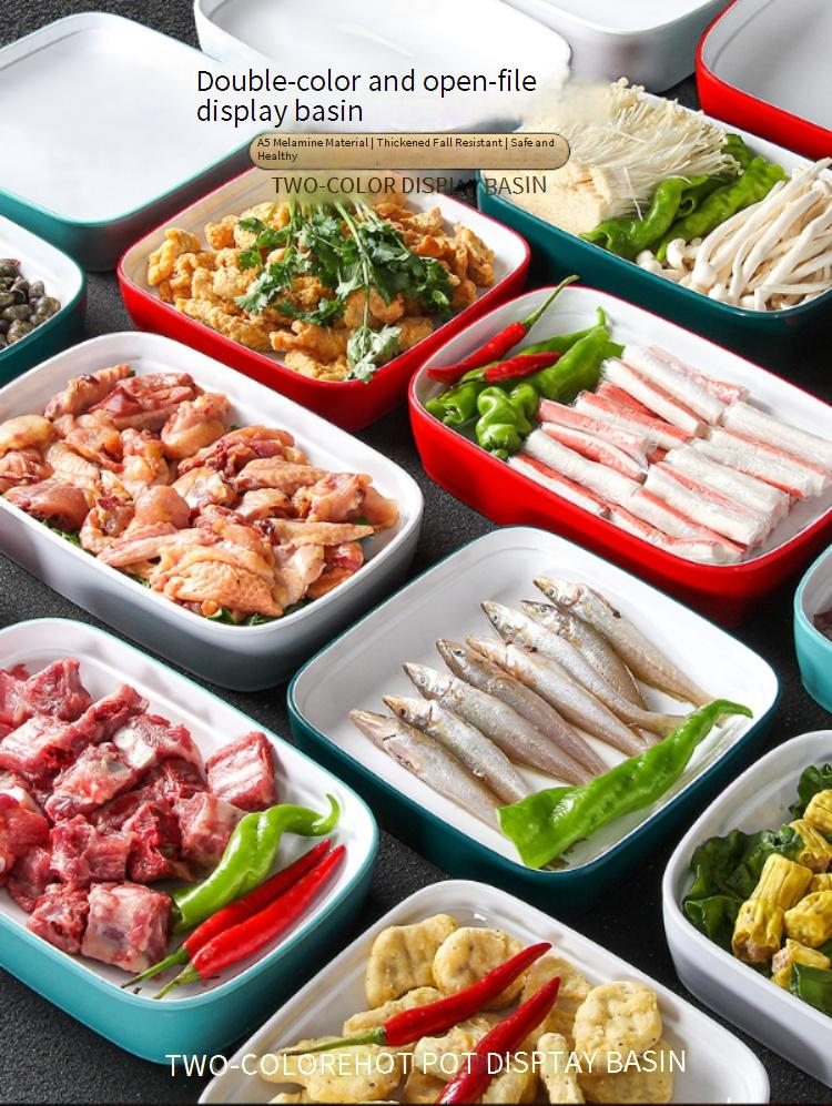 Komercyjny półmisek z melaminy - profesjonalny bufetowy talerz do prezentacji potraw w restauracji, taca do zimnych dań w hotelu_voghion.com